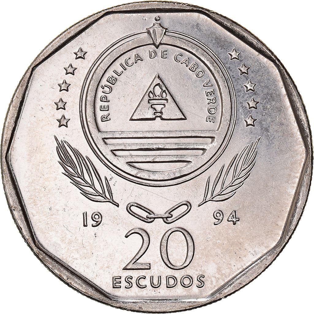 Cape Verde | 20 Escudos Coin | Brown Booby Bird | KM30 | 1994