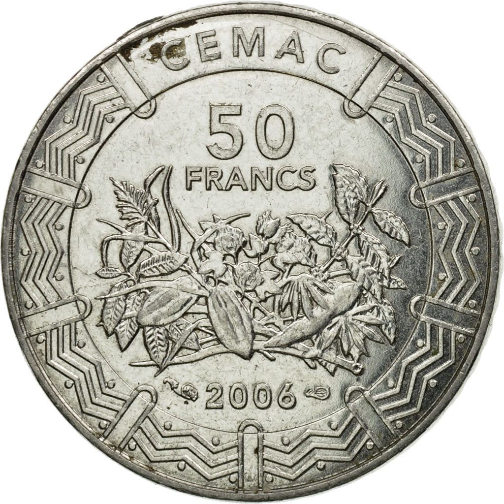 Central African States | 50 Francs Cfa Coin | Plants | Km:21 | 2006 - 2023