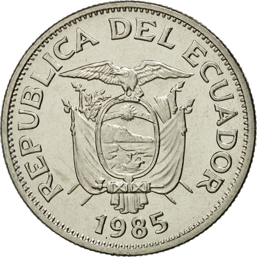 Ecuador | 1 Sucre Coin | Antonio José de Sucre | Nickel clad steel | KM:85.1 | 1985-1986