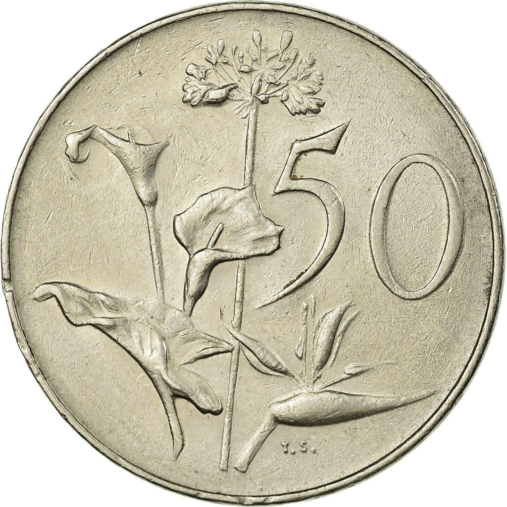 Sør-Afrika 50 Cent Mynt | Charles Swart | Afrikaans Legende - SUID AFRIKA | KM79.2 | 1968
