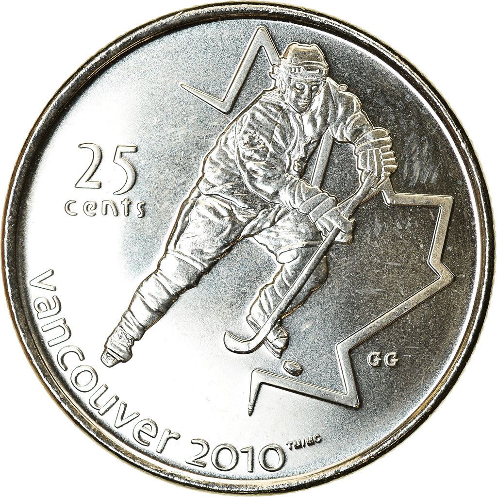 Canada | Pièce de 25 cents | Acier plaqué nickel | Hockey sur glace | KM : 683 | 2007