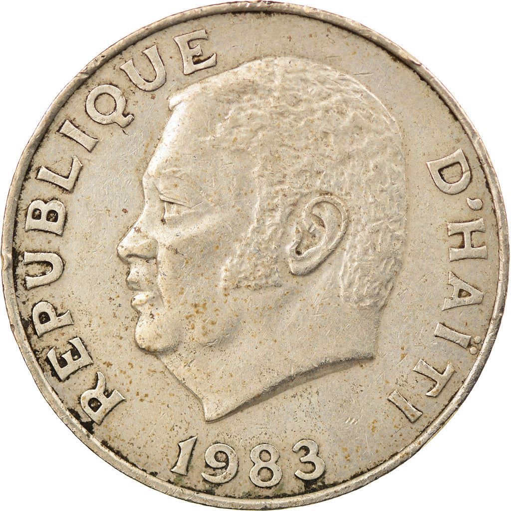 Haiti | 20 Centimes Coin | Jean-Claude Duvalier | Cannon | Km:100 | 1972 - 1983