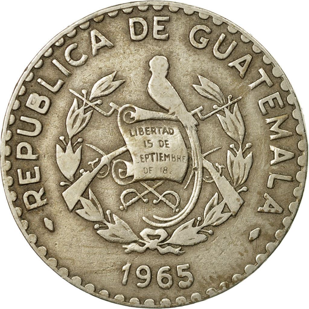 Guatemala | 25 Centavos Coin | Native bust | Km:268 | 1965 - 1966
