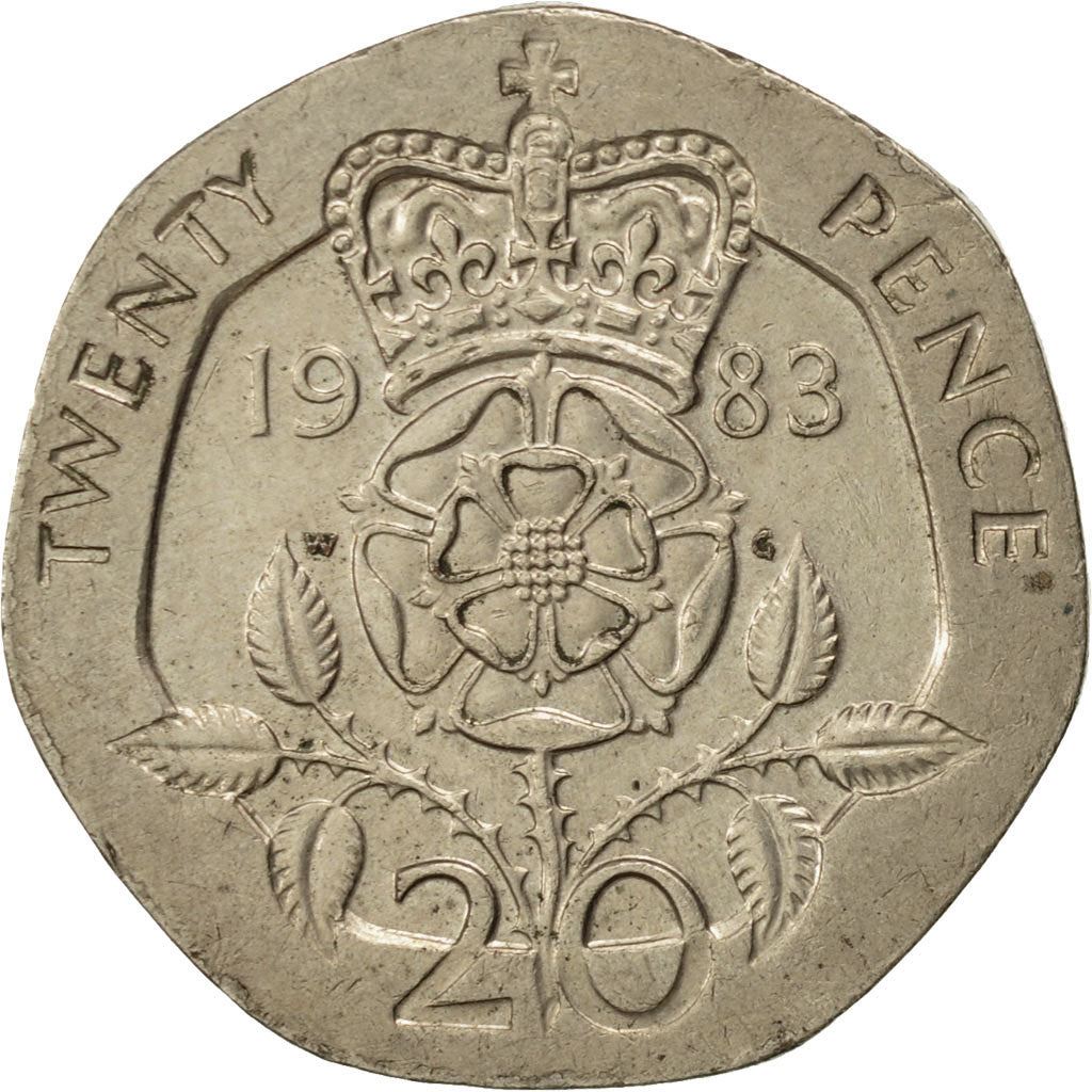 United Kingdom | 20 Pence Coin | Elizabeth II | Km:931 | 1982 - 1984
