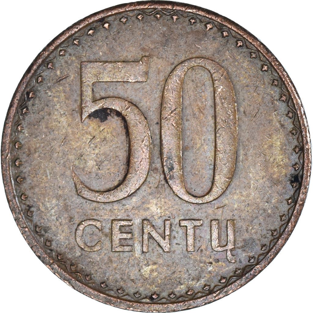 Lithuania Coin Lithuanian 50 Centų | Vytis | Knight | Horse | KM90 | 1991