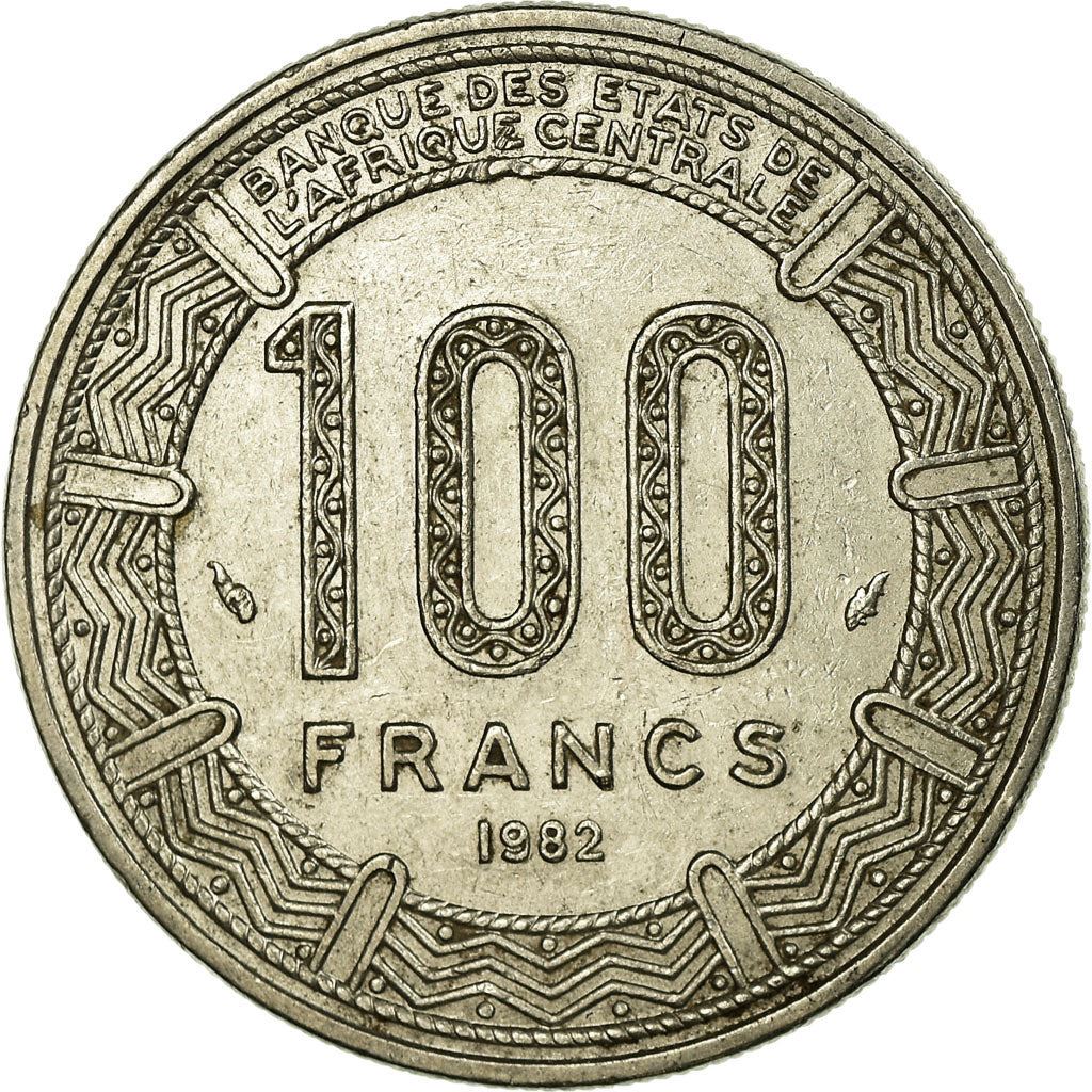 Central African Republic | 100 Francs Cfa Coin | Antelope | Km:7 | 1975 - 1990