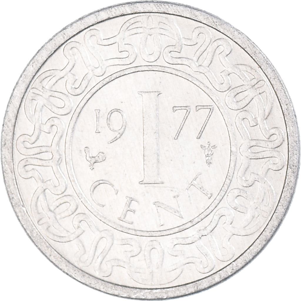Suriname | 1 Cent Coin | Natives | Wreath | Km:11A | 1974 - 1986