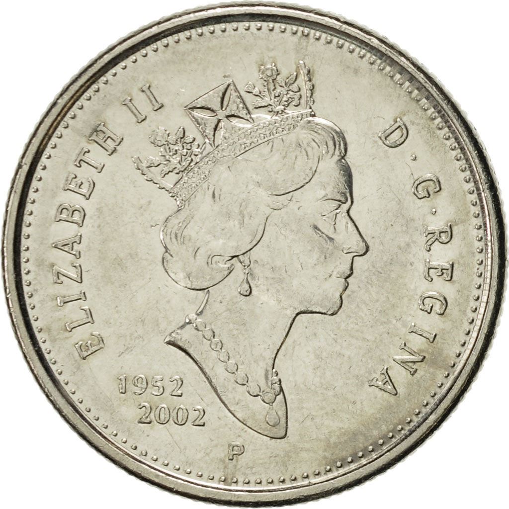 Canada | 25 Cents Coin | Nickel plated steel | Golden Jubilee | KM:448 | 2002