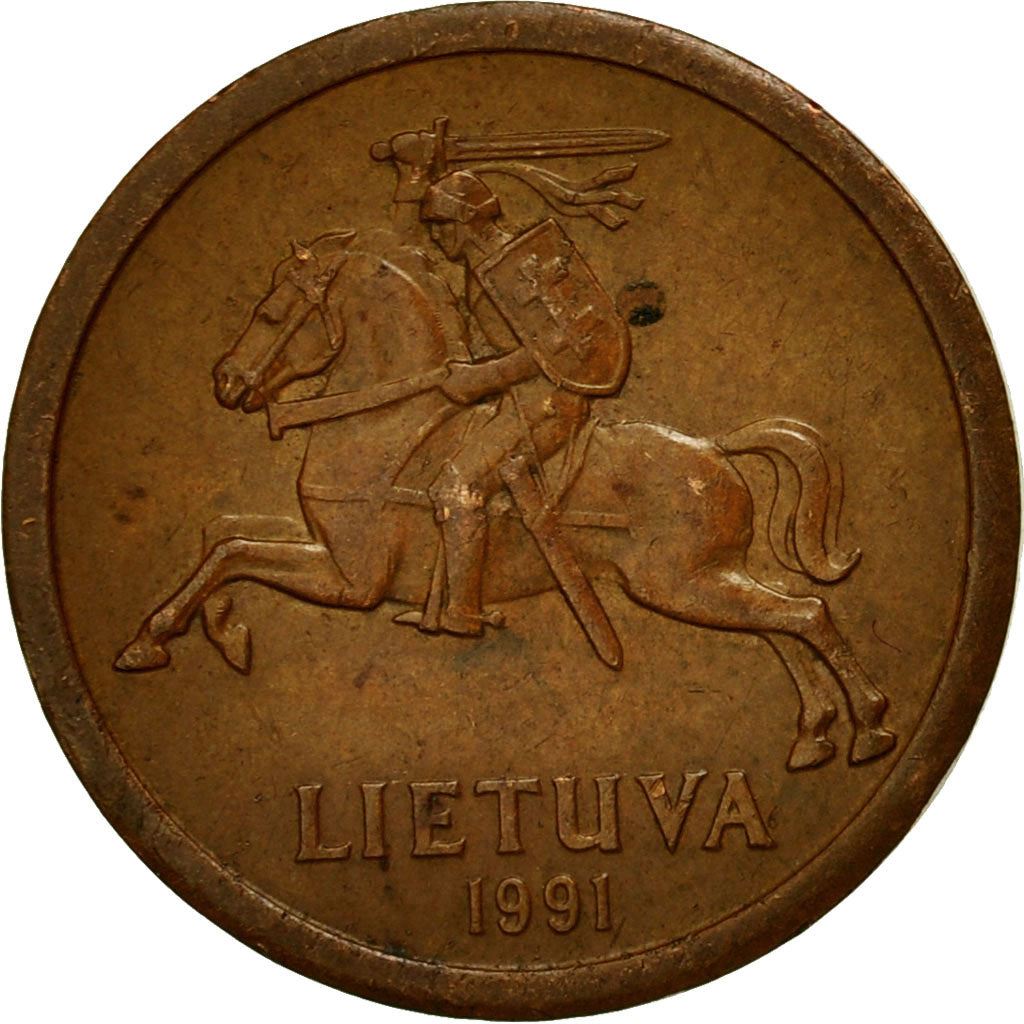 Lithuania Coin Lithuanian 10 Centų | Vytis | Knight | Horse | KM88 | 1991