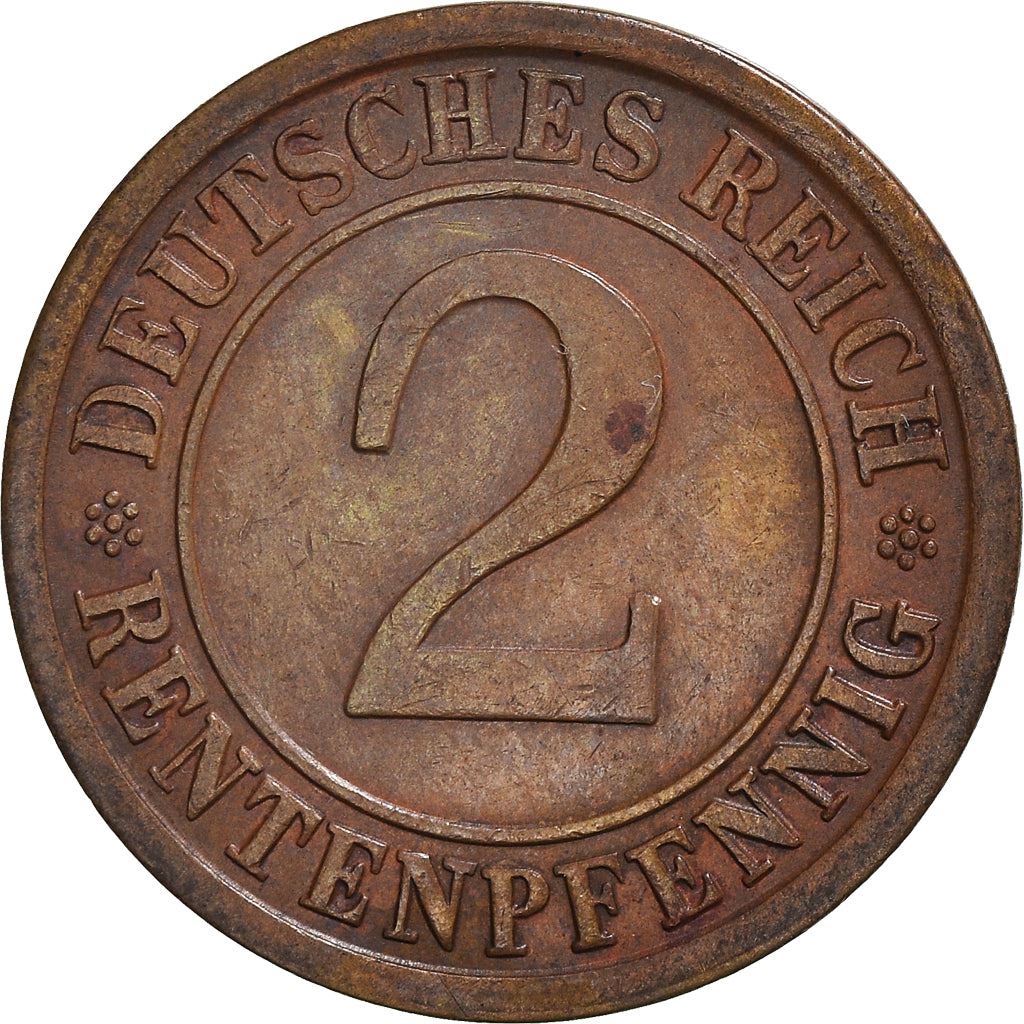 Germany | 2 Rentenpfennig Coin | Bronze | KM:31 | 1923 - 1924