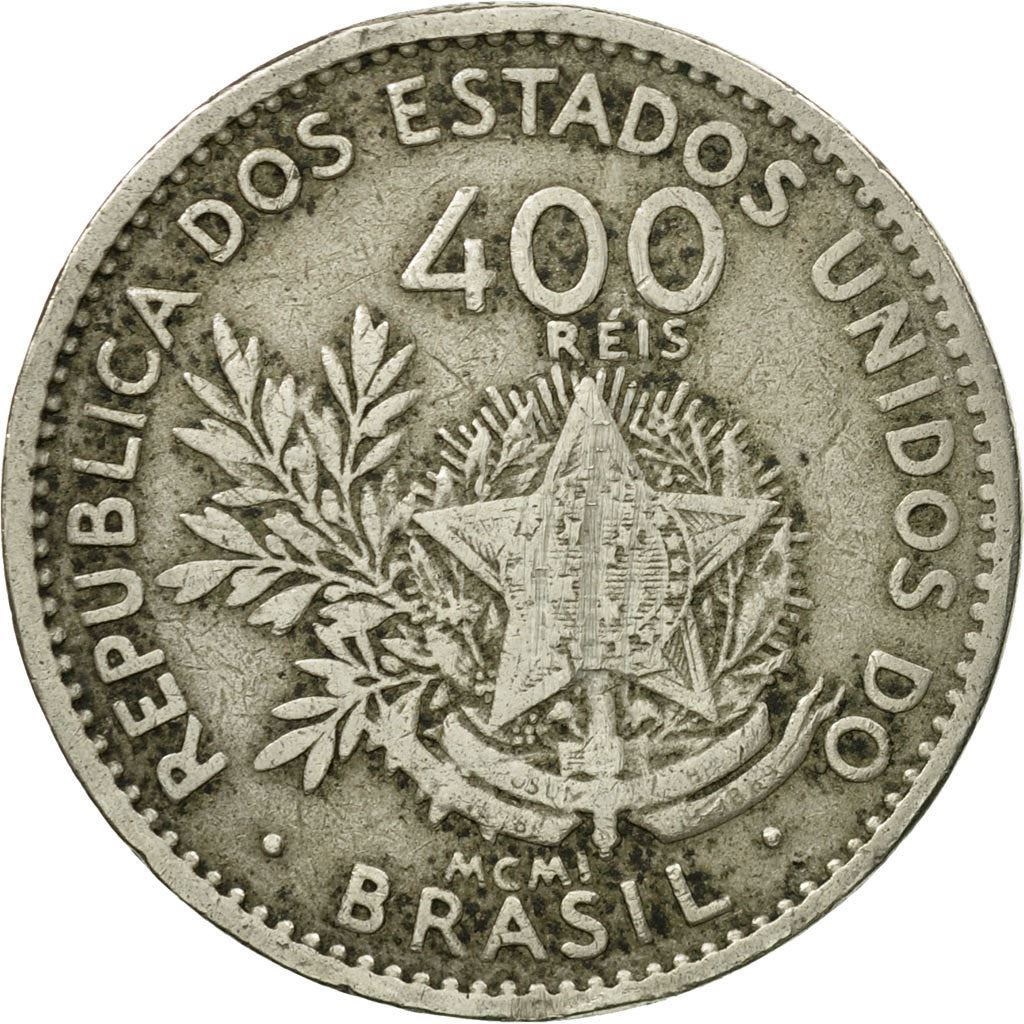 Brasil | Moeda de 400 Réis | Liberdade | Km:505 | 1901