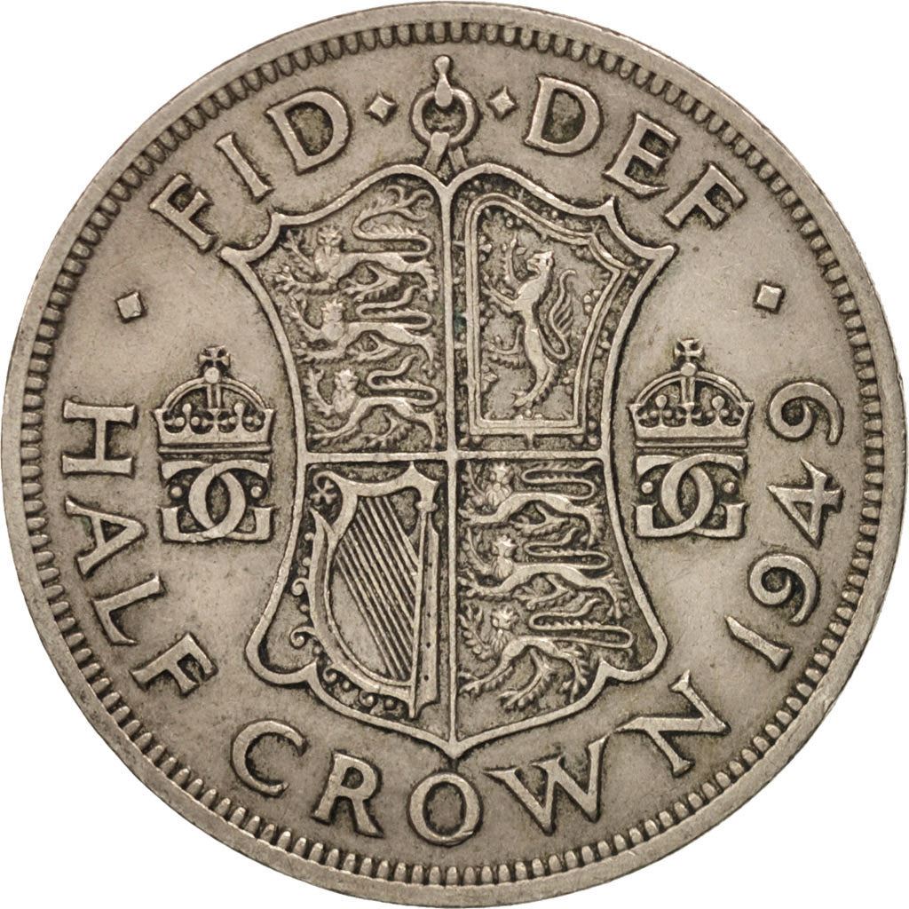United Kingdom | 1/2 Crown Coin | George VI | Km:879 | 1949 - 1952