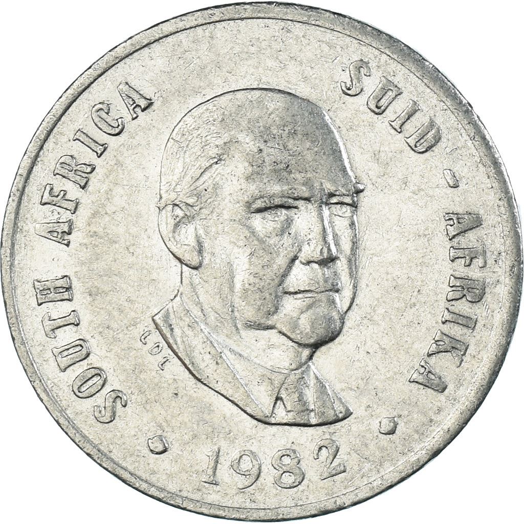 Sør-Afrika 10 Cent Mynt | Balthazar J. Vorster | KM112 | 1982