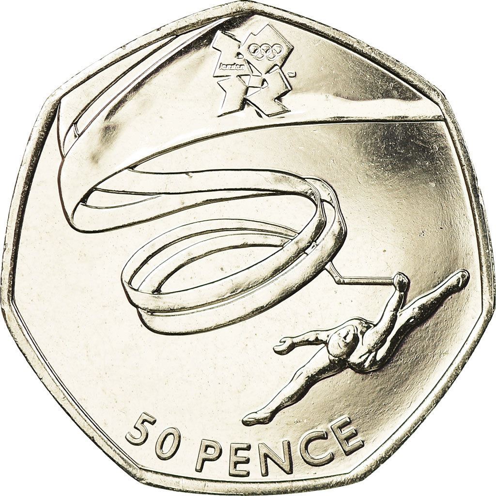 United Kingdom | 50 Pence Coin | Gymnastics | KM:1170 | 2011