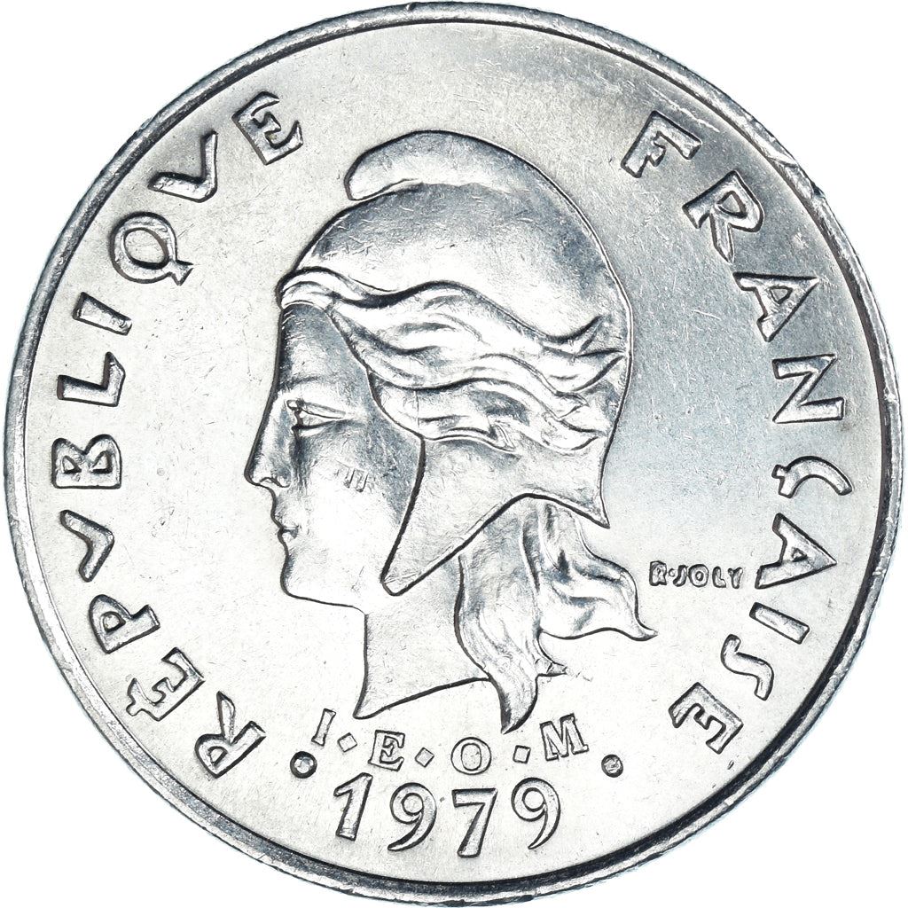 New Hebrides | 20 Francs Coin | Marianne | Native Mask | Snails | Km:3.2 | 1973 - 1982