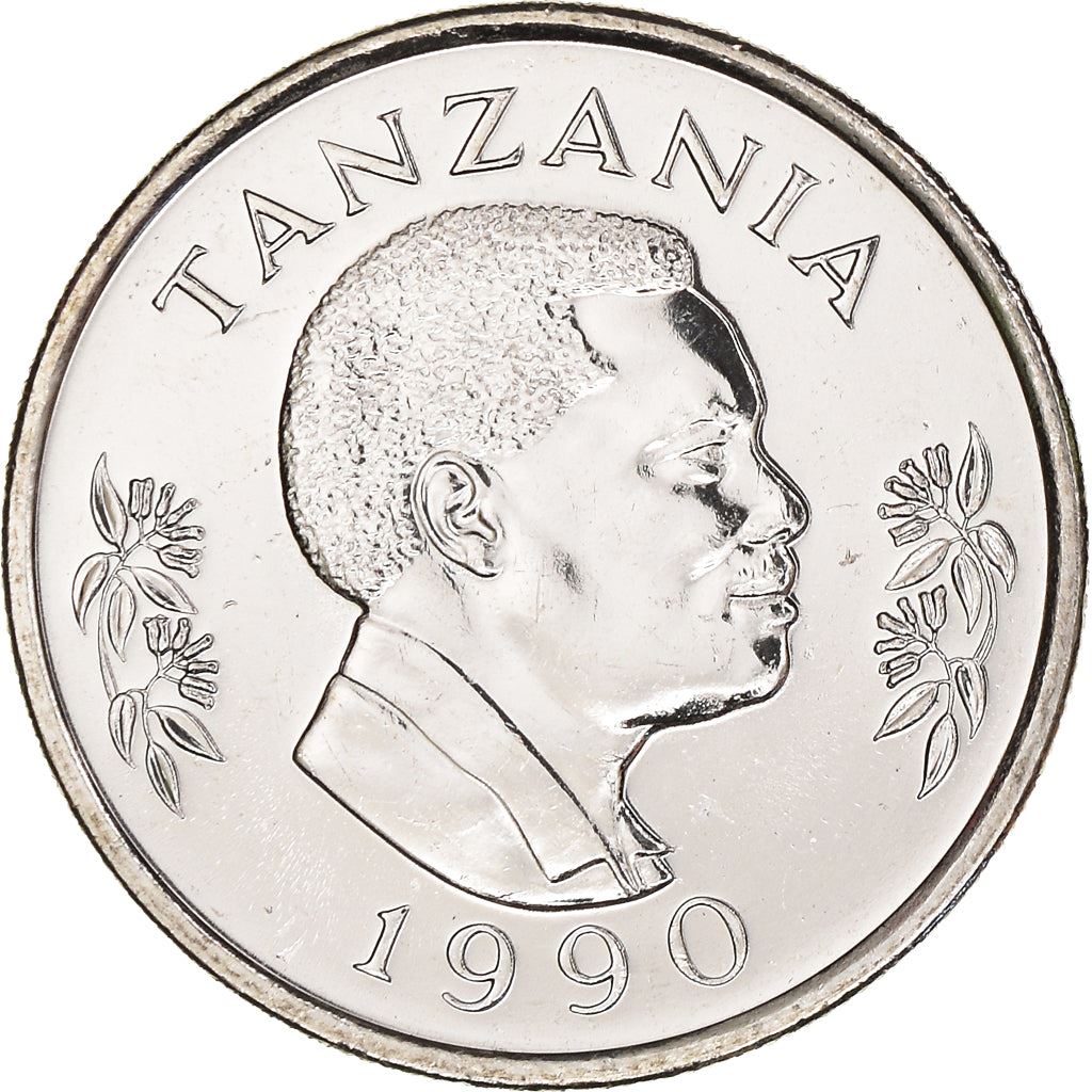 Tanzania | 50 Senti Coin | Rabbit | Km:26 | 1988 - 1990