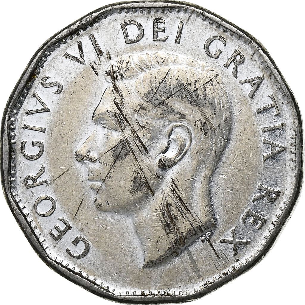 Canada | 5 Cents Coin | Chromium plated steel | steel | KM:42a | 1951-1952