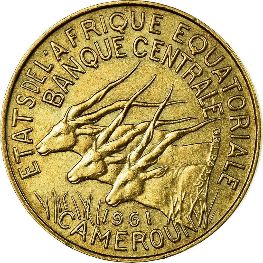 Central African States | 5 Francs Cfa Coin | Antelope | Crops | Km:1 | 1961 - 1962
