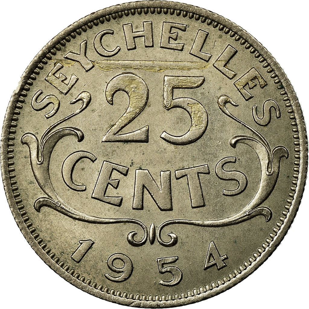 Seychelles | 25 Cents Coin | Elizabeth II | Km:11 | 1954 - 1974
