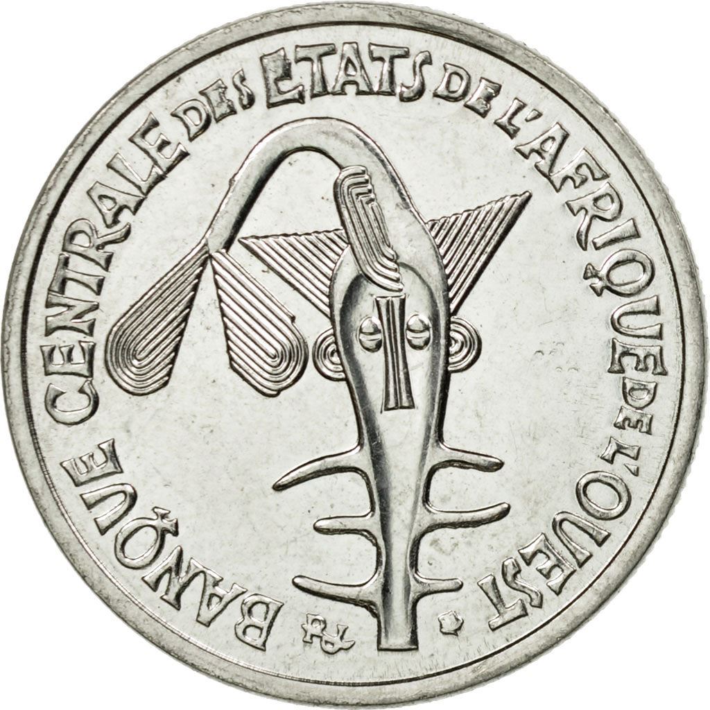 Western African States | 50 Francs Cfa Coin | Emblem of Central Bank | Flowers | Km:18 | 2012 - 2024
