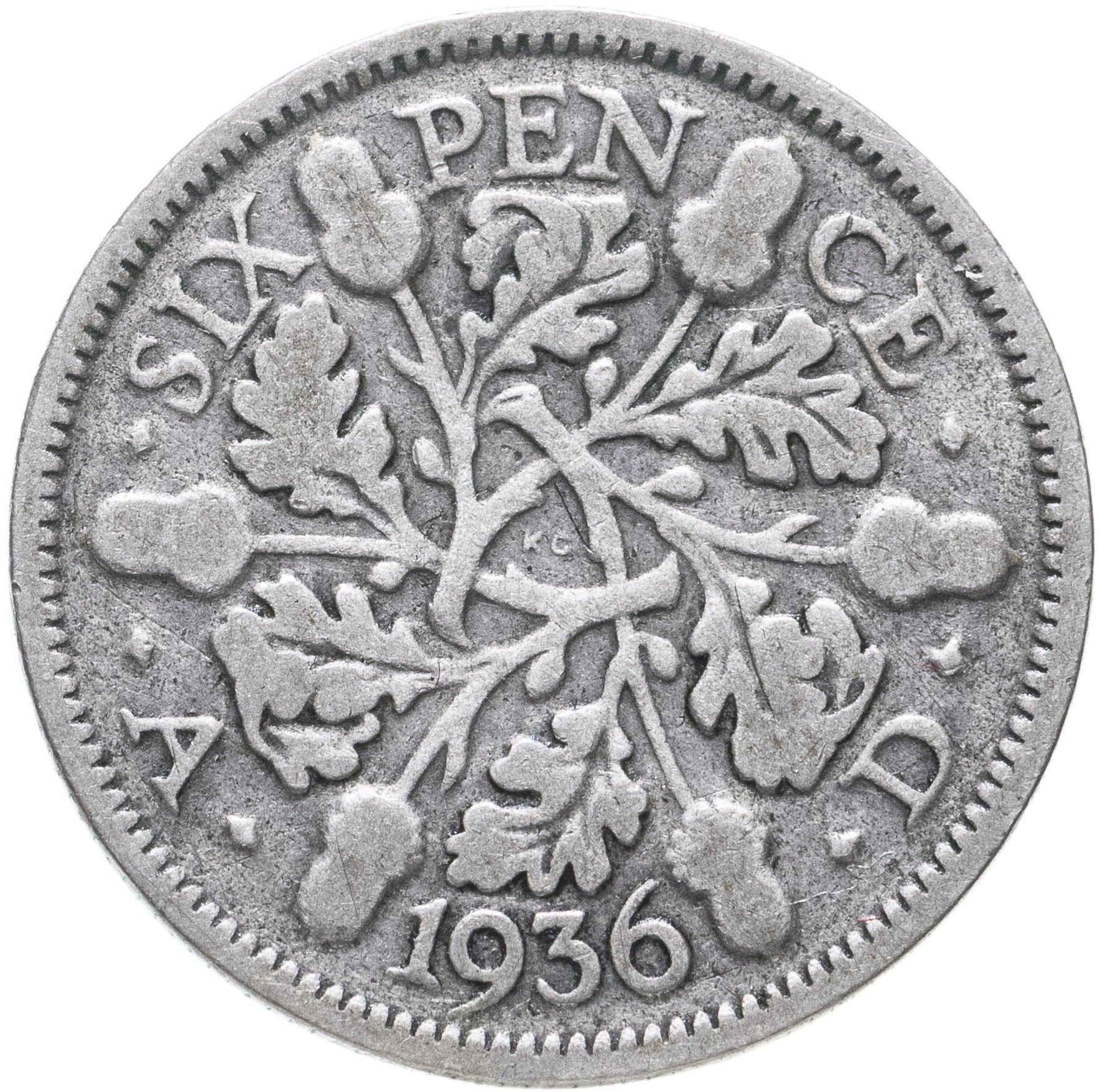 United Kingdom | 6 Pence Coin | George V | KM:832 | 1927 - 1936