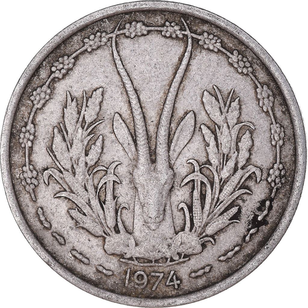 Western African States | 1 Franc Cfa Coin | Emblem of Central Bank | Gazelle | Km:3.1-3 | 1961 - 1975