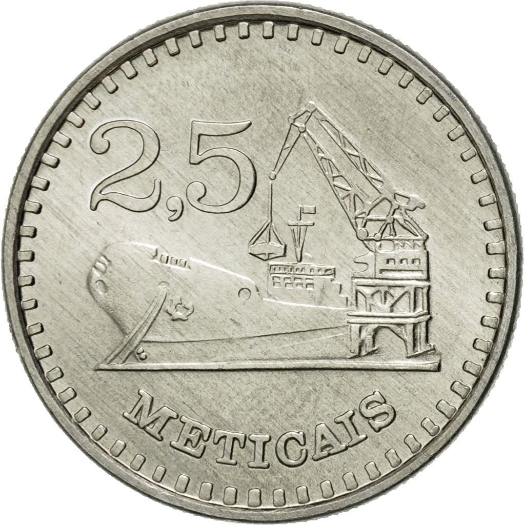 Mozambique 2,5 Meticais Coin | Ship | KM100 | 1980 - 1986