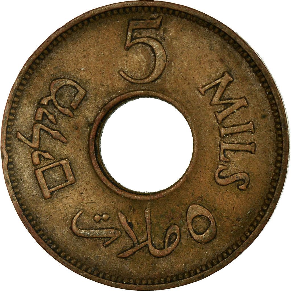 Palestine | 5 Mils Coin | Bronze | KM:3a | 1942-1944