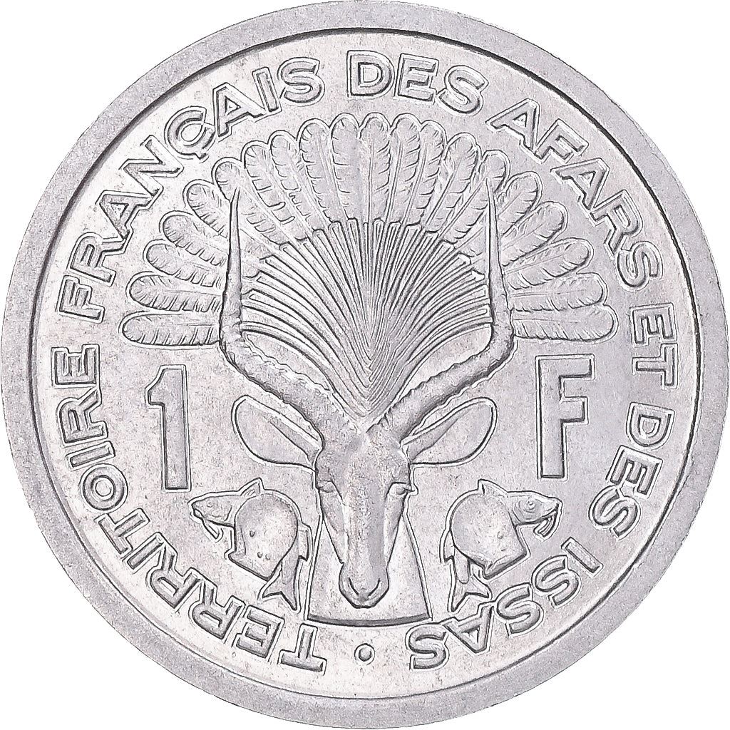 Afars and Issas | 1 Franc Coin | Marianne | Lyre Antelope | Km:16 | 1969 - 1975