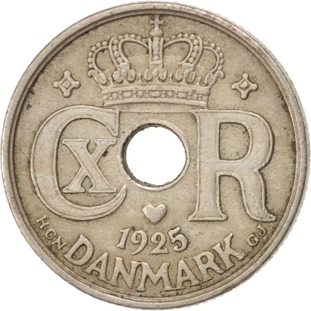 Denmark | 10 Ore Coin | Monogram | Km:822 | 1924 - 1947
