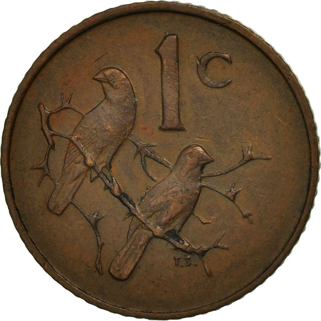 South Africa 1 Cent Coin | English Legend - SOUTH AFRICA | KM65.1 | 1965 - 1969
