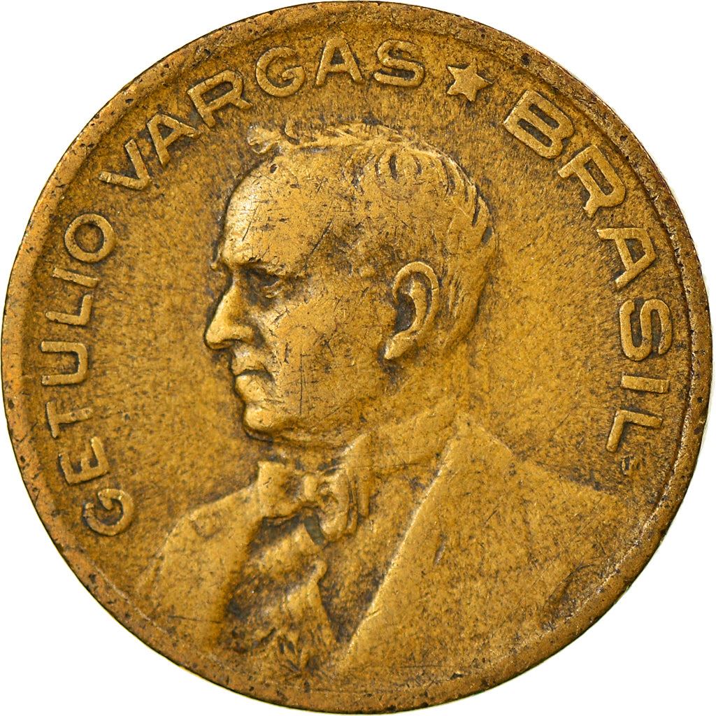 Brazil | 10 Centavos Coin | Getúlio Dornelles Vargas | Km:555A.1 | 1943 - 1947
