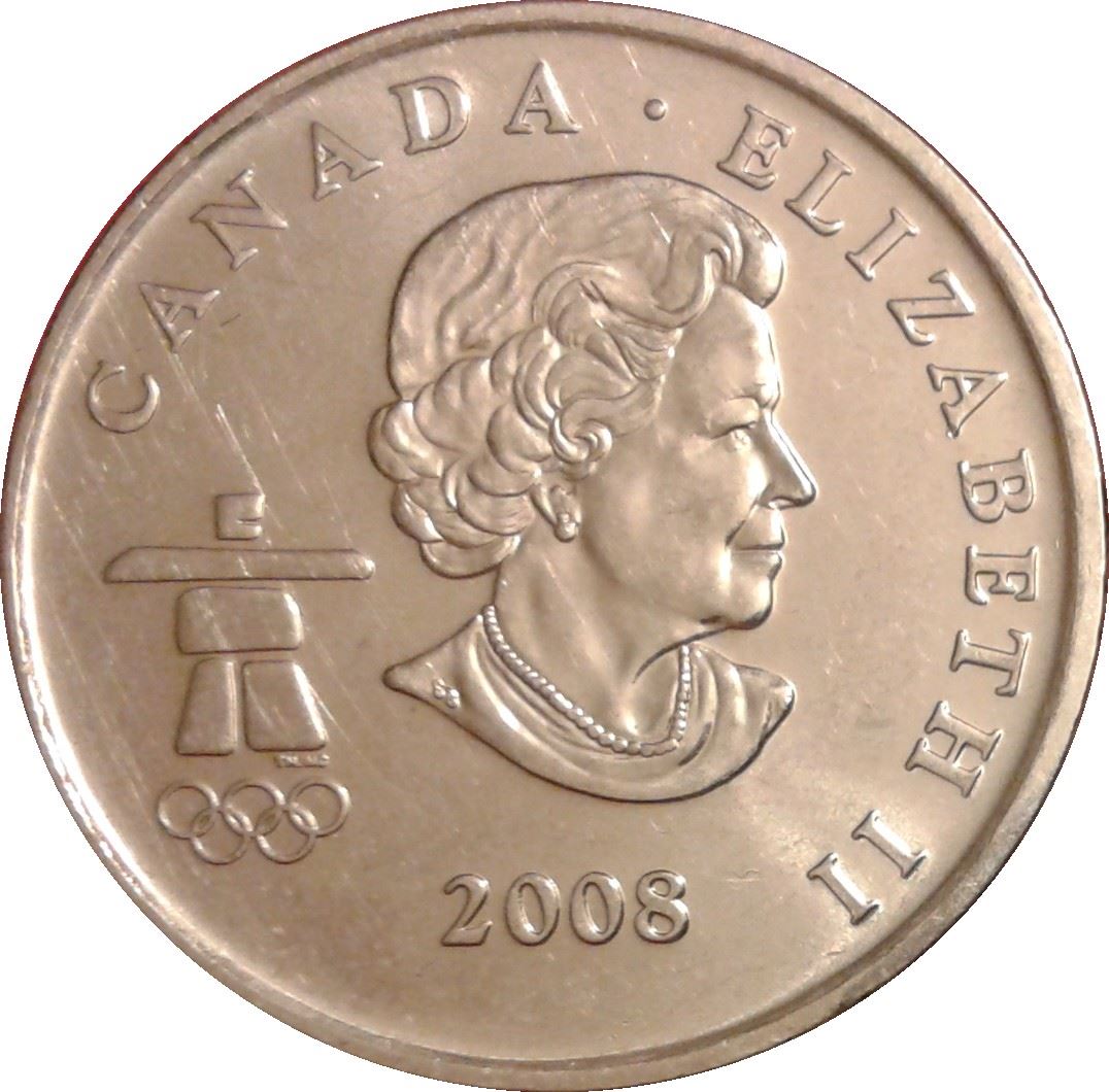 Canada | 25 Cents Coin | Nickel plated steel | Figure skating | KM:766 | 2008