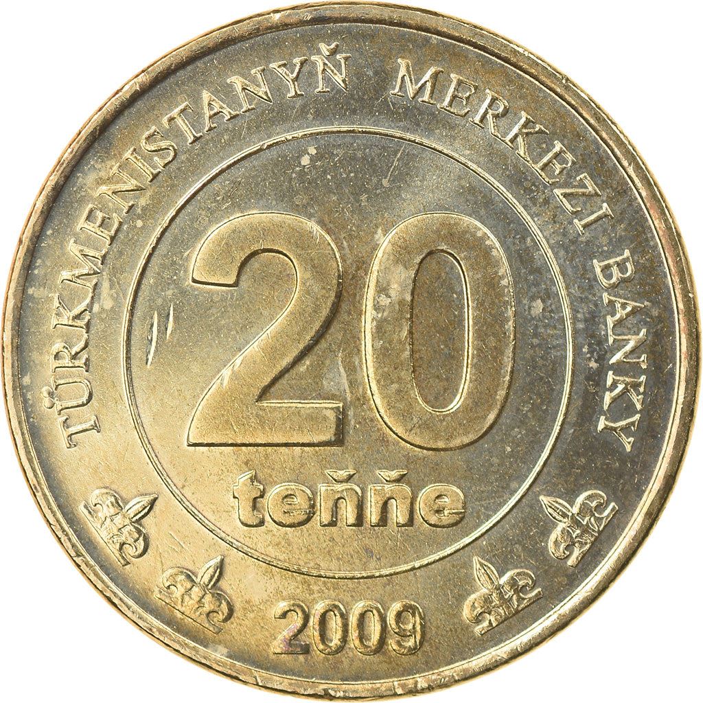 Turkmenistan 20 Tenne Coin | Independence Monument | KM99 | 2009
