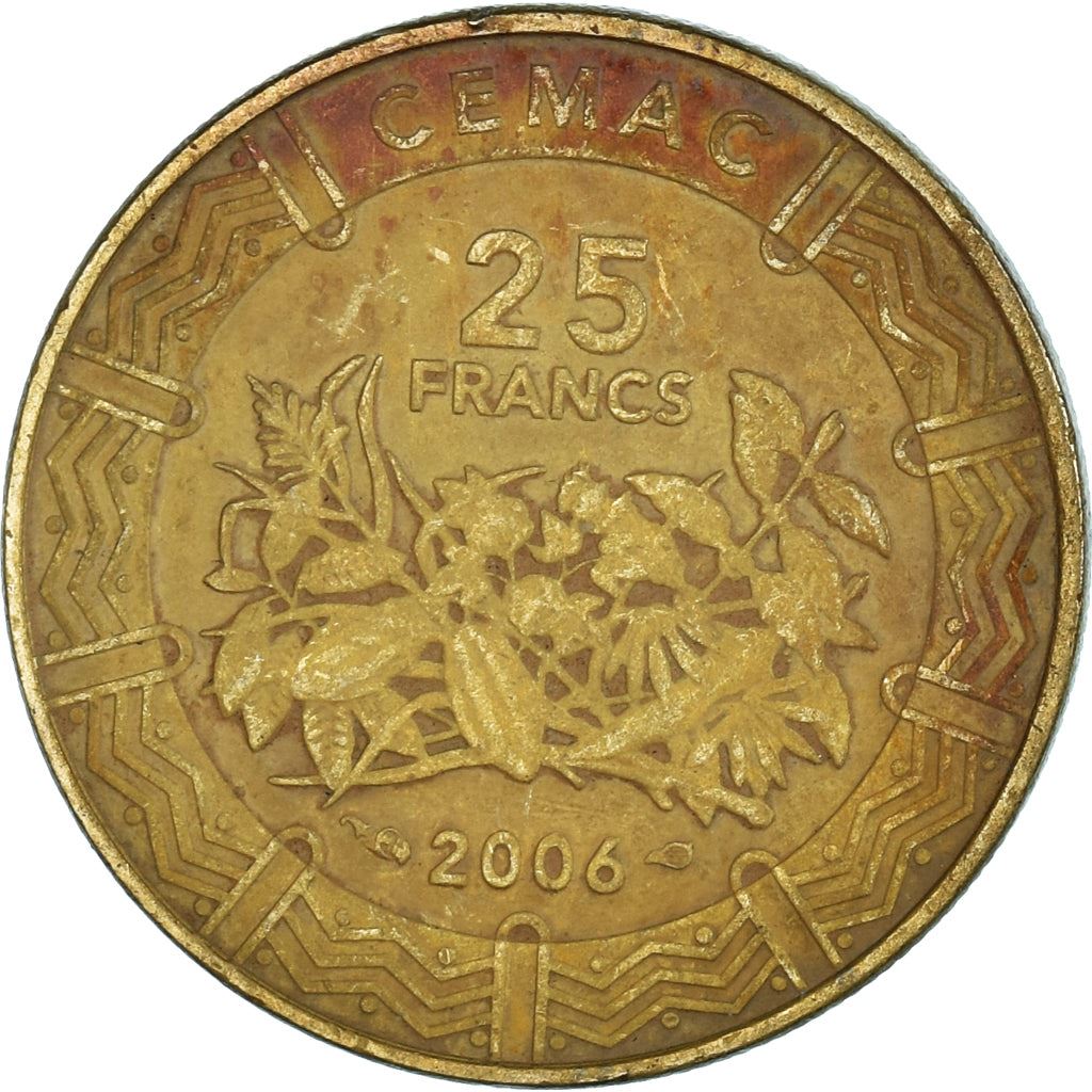 Central African States | 25 Francs Cfa Coin | Plants | Km:20 | 2006 - 2023