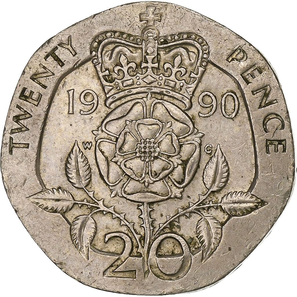 United Kingdom | 20 Pence Coin | Elizabeth II | Km:939 | 1985 - 1997