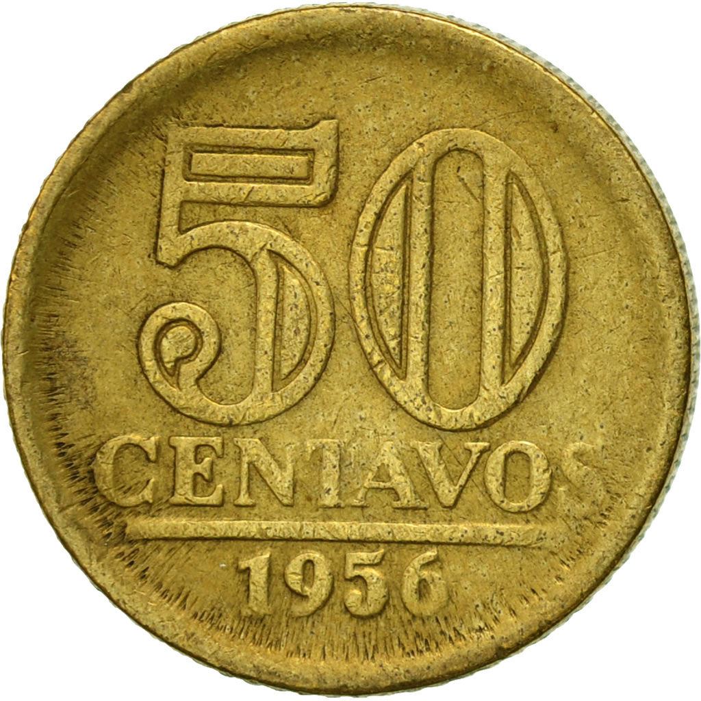 Brazil | 50 Centavos Coin | Star | Km:566 | 1956