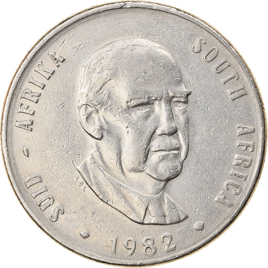 Sør-Afrika 1 Rand Mynt | Balthazar J. Vorster | KM115 | 1982