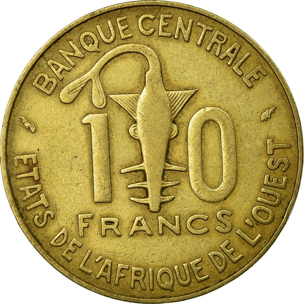 Western African States | 10 Francs Cfa Coin | Emblem of Central Bank | Water Pump | FAO | Km:10 | 1981 - 2024