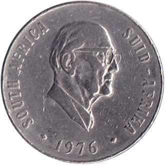 South Africa 50 Cents Coin | Jacobus J. Fouche | KM96 | 1976