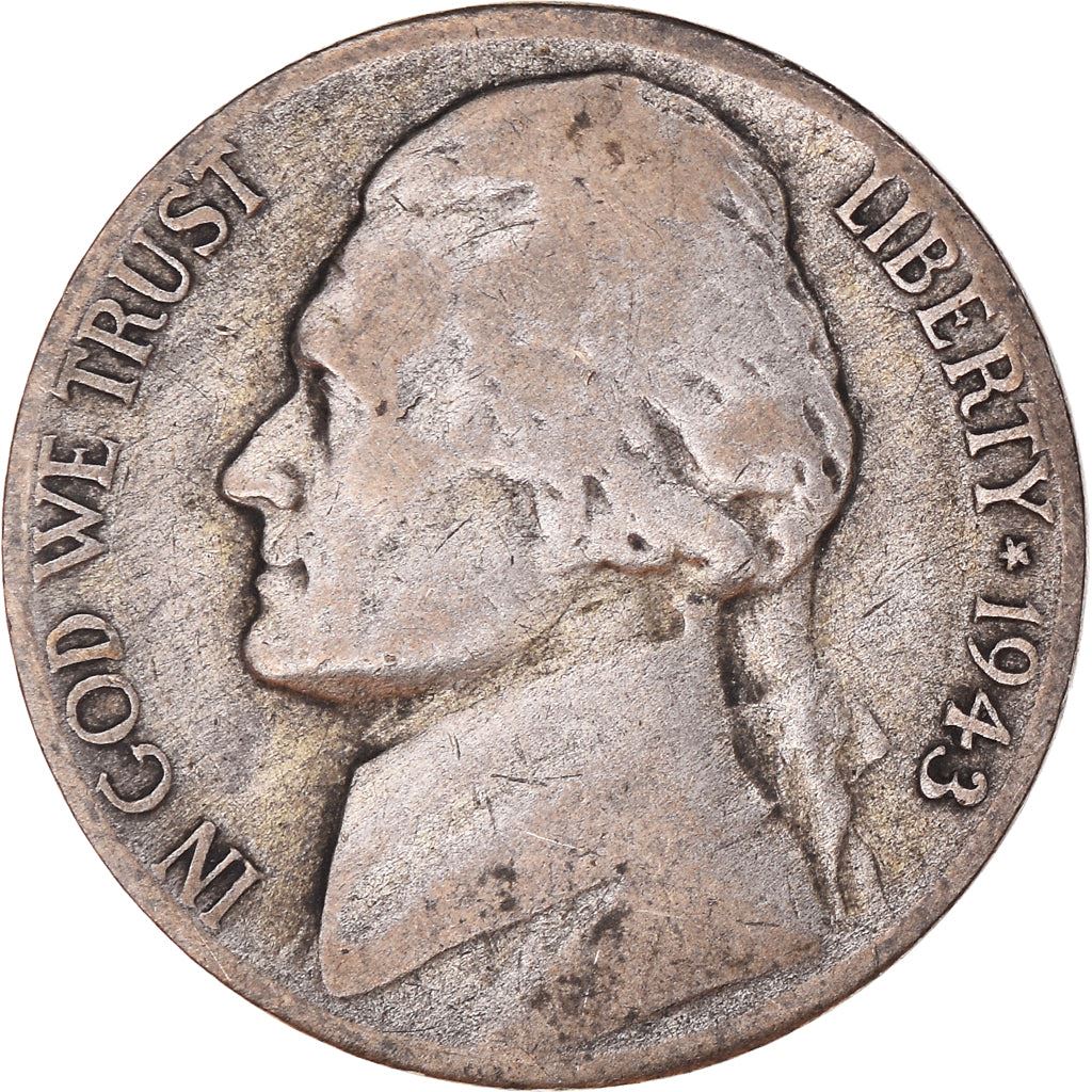 USA | 5 cent mynt | Thomas Jefferson | Monticello | KM192a | 1942 - 1945