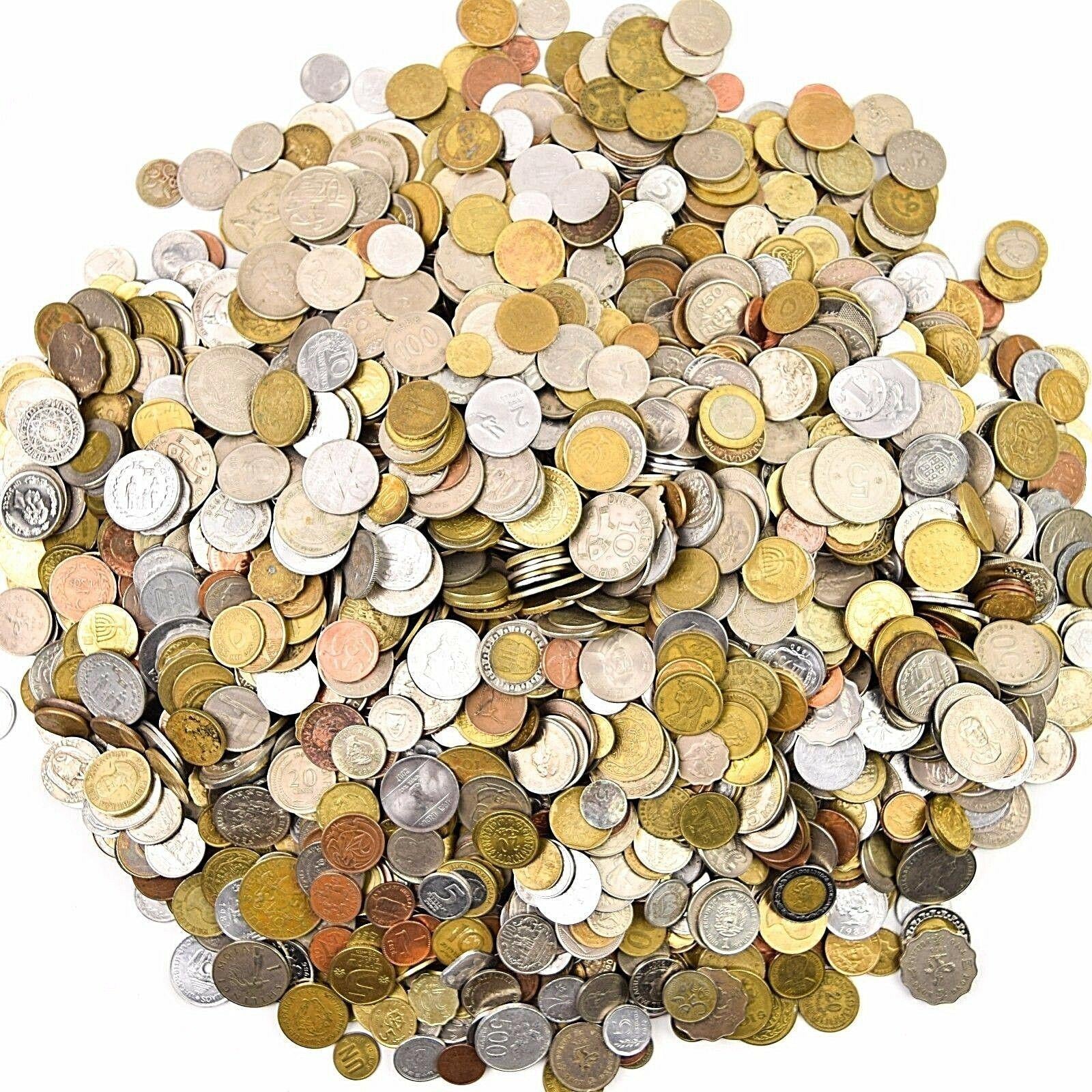 Lote a Granel de Moedas por Cor | Cobre | Níquel | Aço | Latão | 1/2lbs a 1lbs