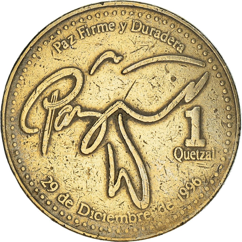 Guatemala | 1 Quetzal Coin | Stylized peace dove | Km:284 | 1999 - 2012