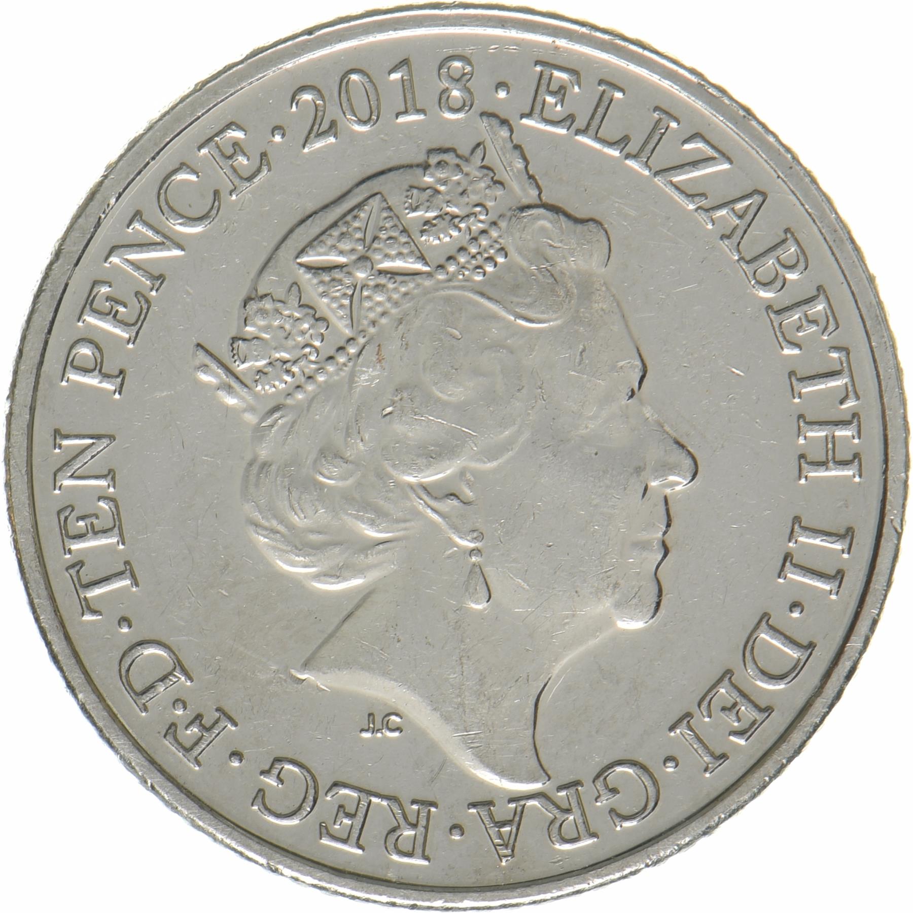 United Kingdom | 10 Pence Coin | Houses of Parliament | KM:1533 | 2018 - 2019