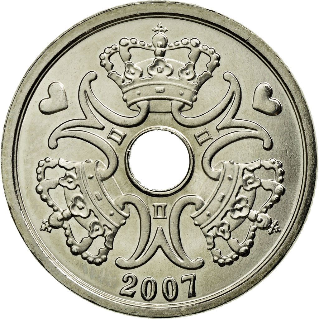 Denmark | 2 Kroner Coin | Royal monogram | Km:874 | 1992 - 2023
