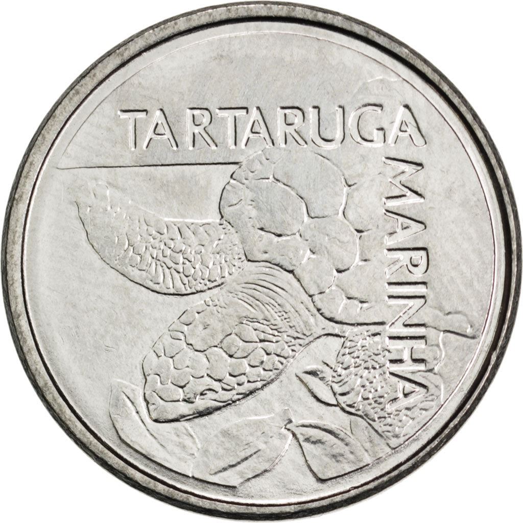 Brazil | 500 Cruzeiros Coin | Sea turtle | Km:624 | 1992 - 1993