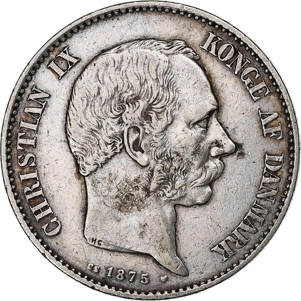 Denmark | 2 Kroner Coin | Christian IX | Km:798 | 1875 - 1899