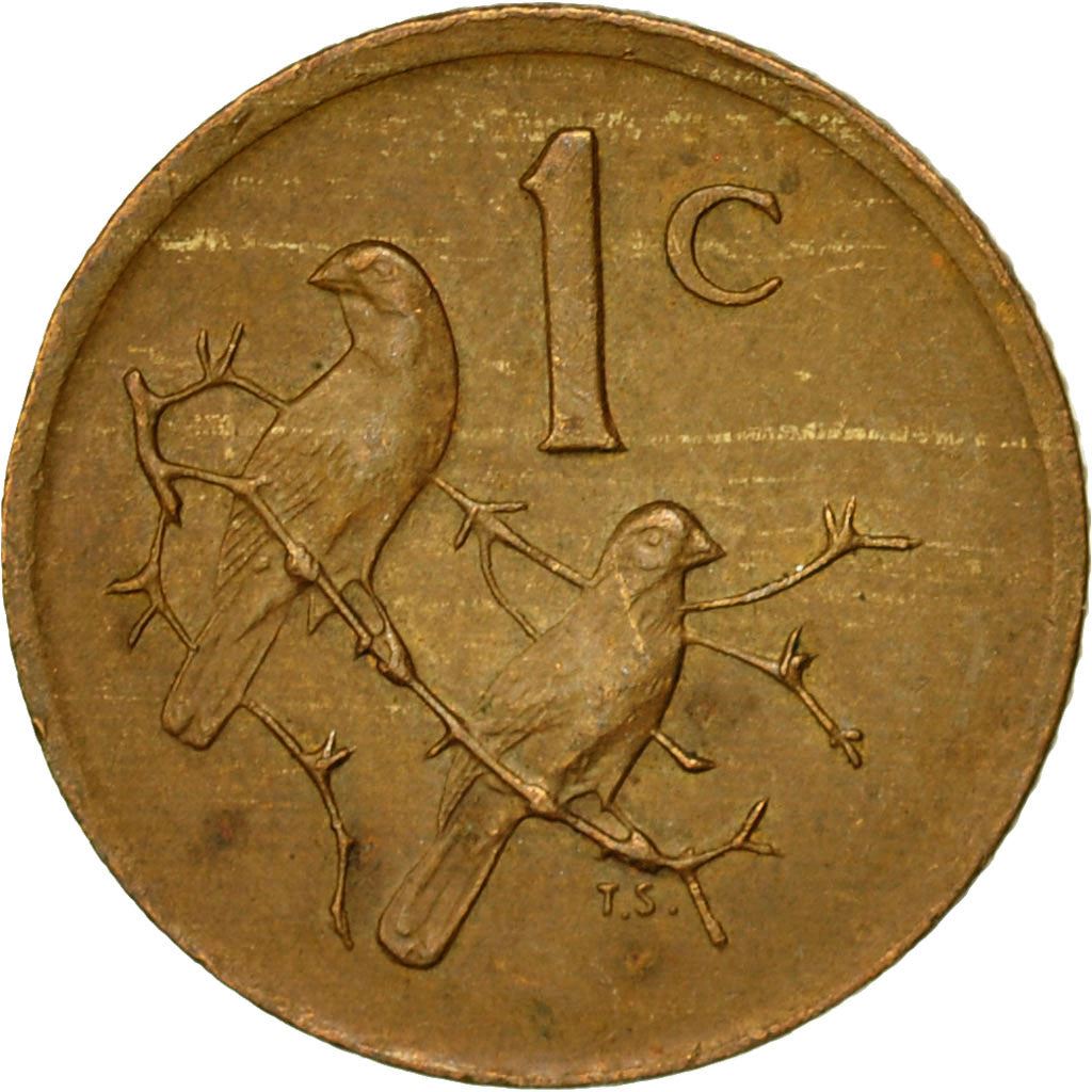 South Africa 1 Cent Balthazar J. Vorster Coin KM109 1982