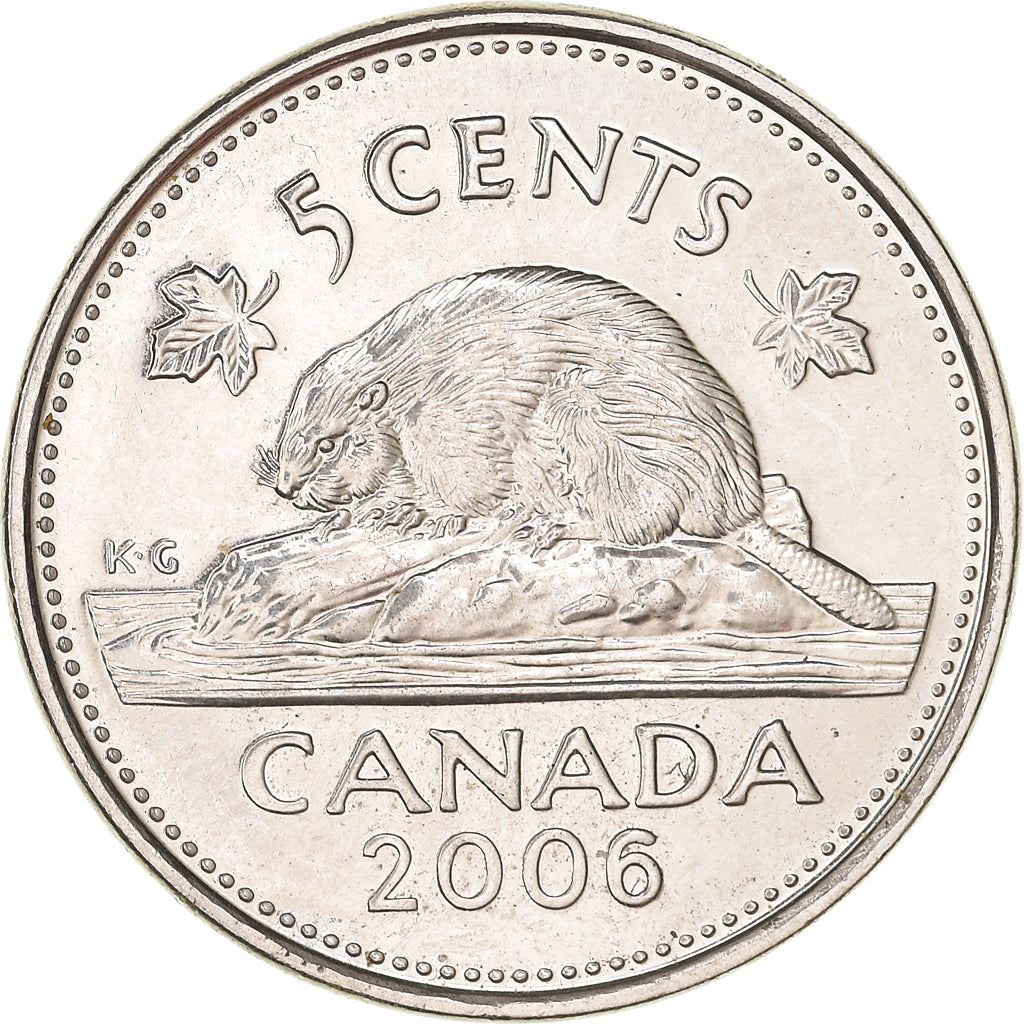 Canada | 5 Cents Coin | Copper-nickel | 4th portrait | KM:491b | 2006