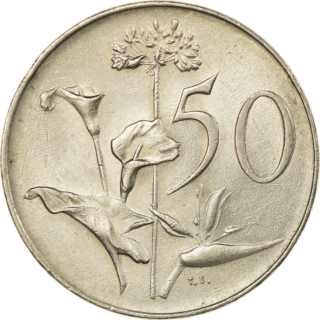 Sør-Afrika 50 Cent Mynt | Charles Swart | Afrikaans Legende - SUID AFRIKA | KM79.2 | 1968